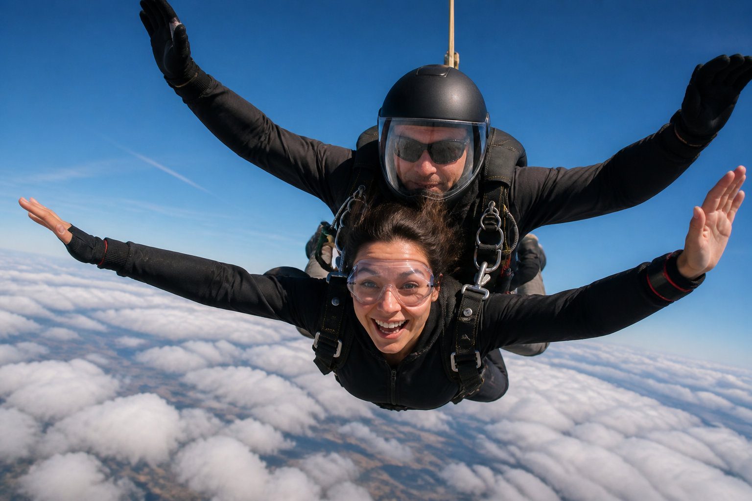 Saut en parachute EVG Nord : une décharge d'adrénaline pour le futur marié